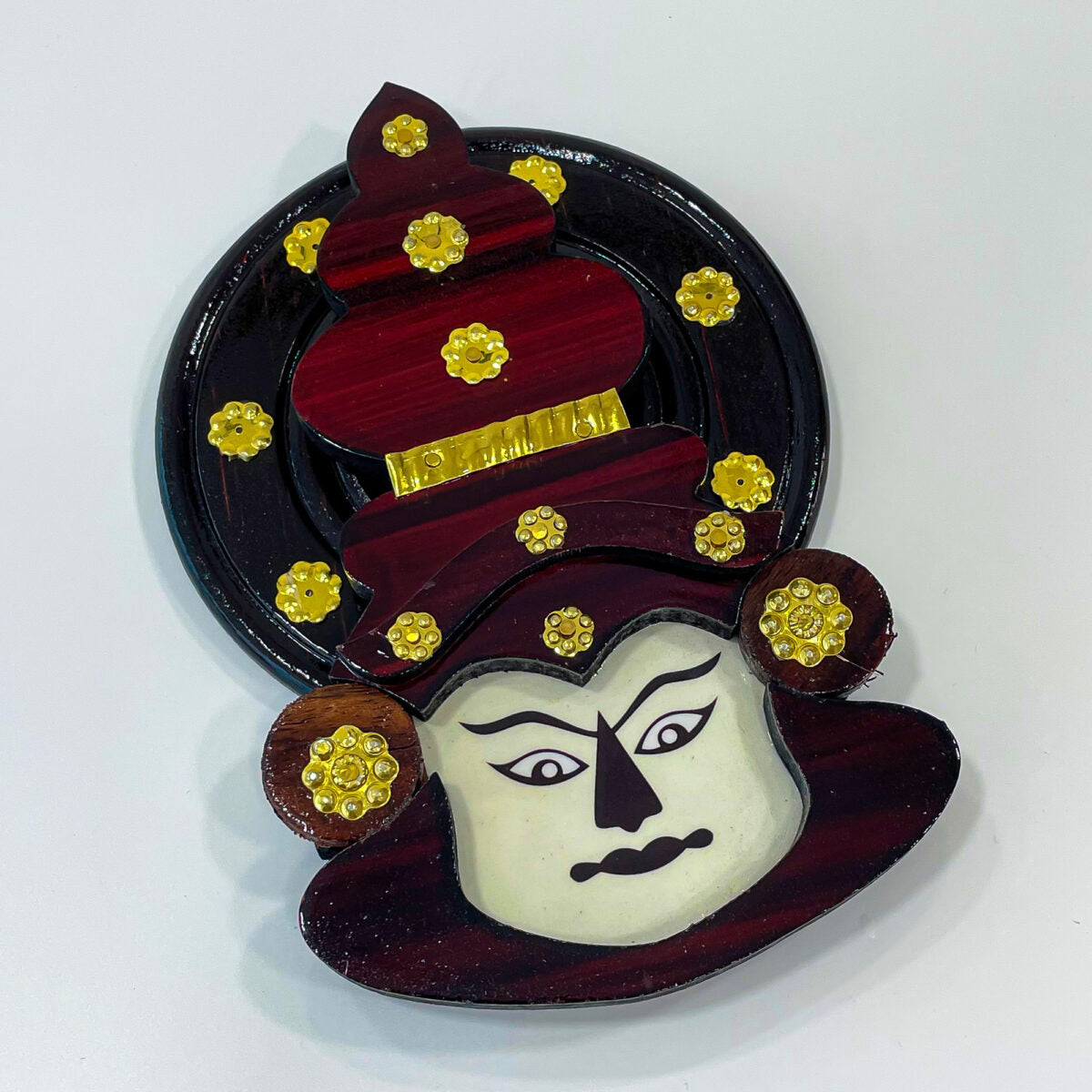 Handcrafted Mini Kathakali mask Wall Art – 6.25” of Cultural Charm from Kerala