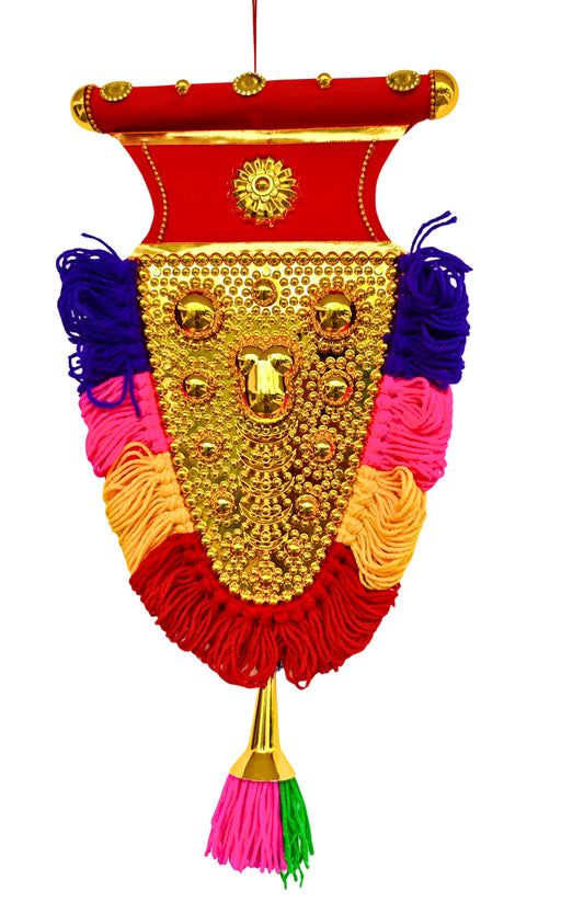 1.5 Foot Nettipattam Wall Hanging – Traditional Elephant Caparison from Kerala