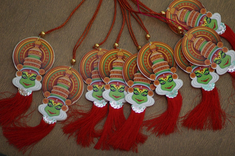Double-Sided Kathakali Car Hanging Ornament – For Rearview Mirror Decoration