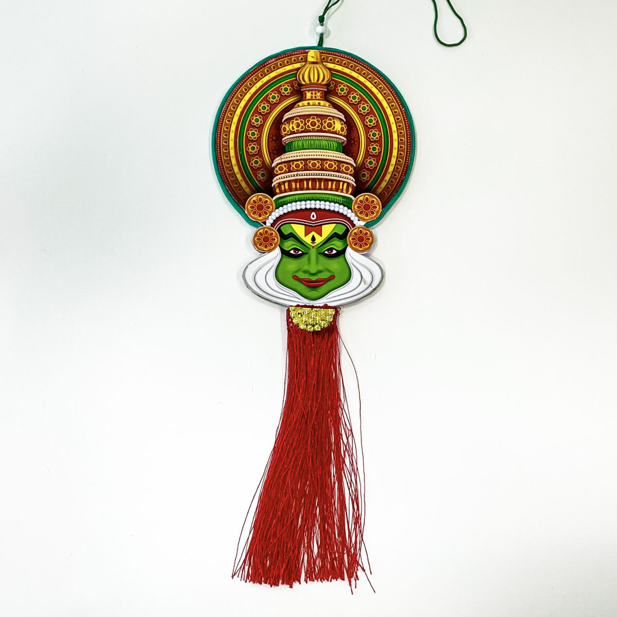 Double-Sided Kathakali Car Hanging Ornament – For Rearview Mirror Decoration