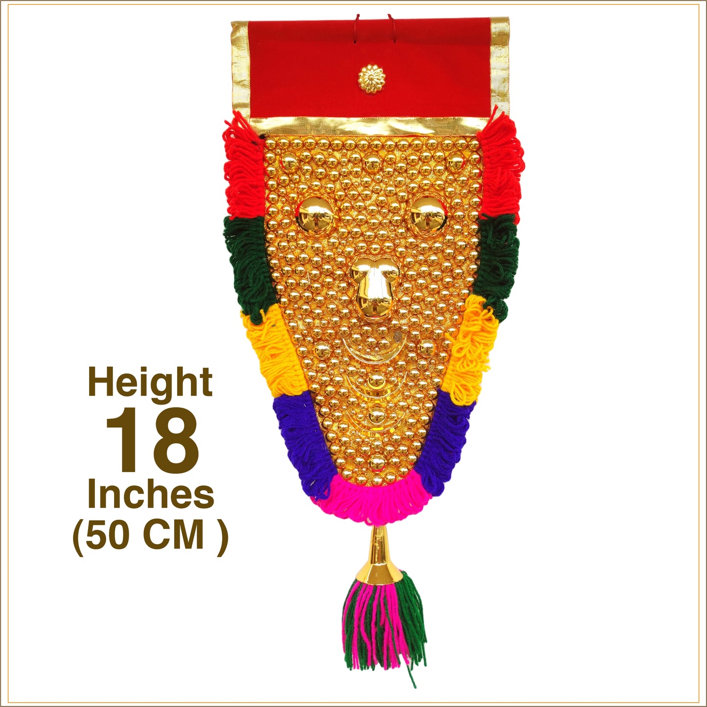 Kerala Nettipattam – 1.5 Feet Elephant Caparison Wall Hanging- with special work