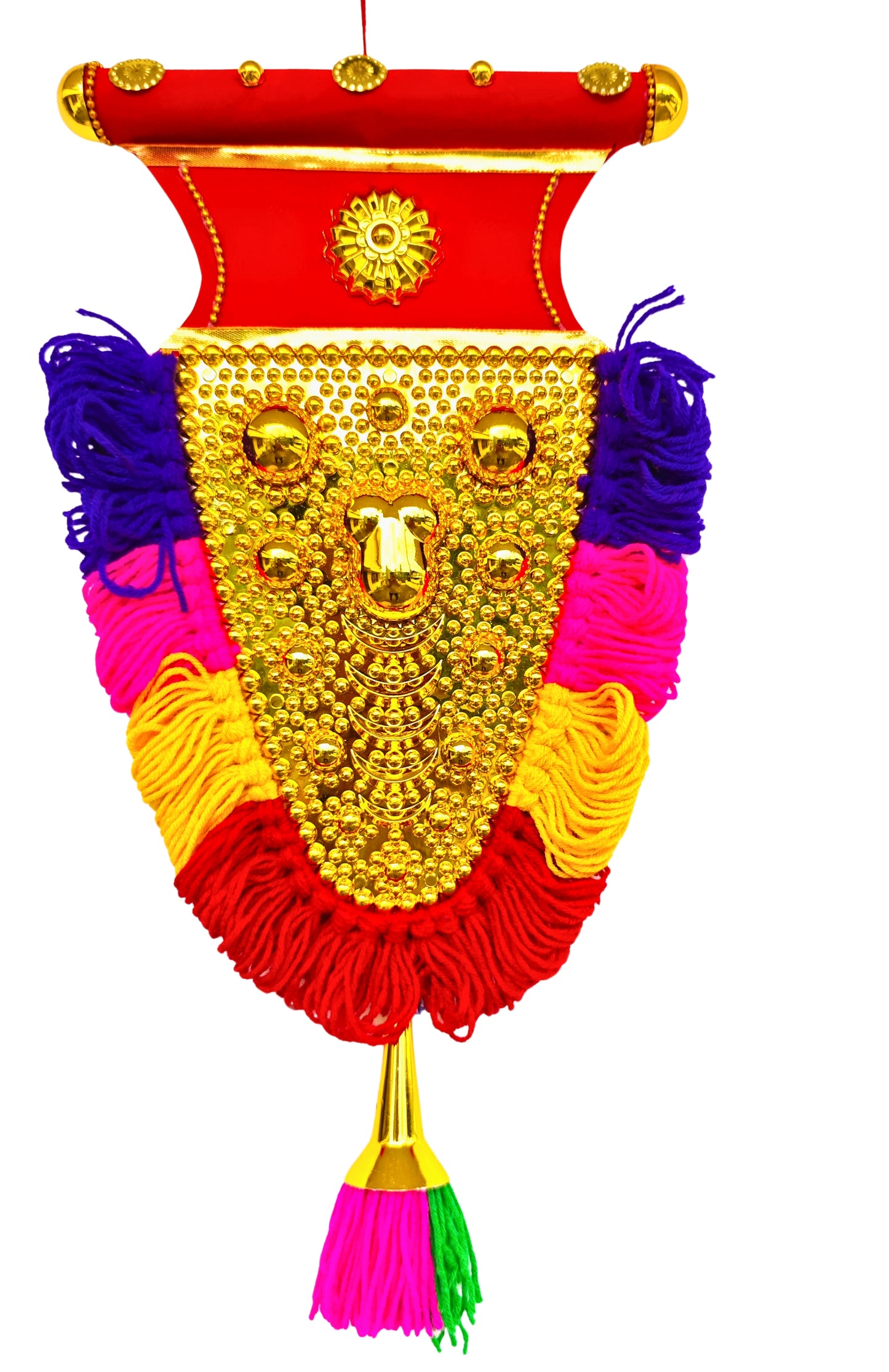1.5 Foot Nettipattam Wall Hanging – Traditional Elephant Caparison from Kerala