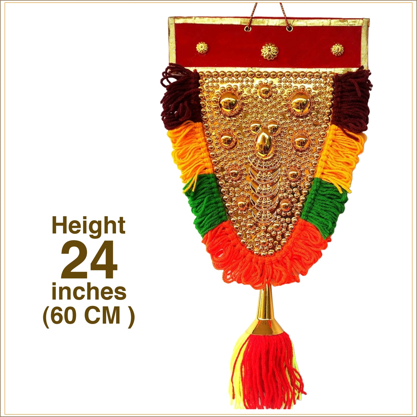 2-Foot Nettipattam Wall Hanging | Traditional Elephant Caparison Showpiece for Home Décor – Handmade in Kerala