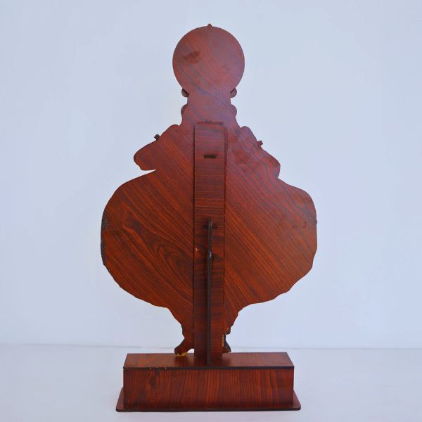 10-Inch Handcrafted Kathakali Wooden Figurine with Stand – Traditional Kerala Art Decor