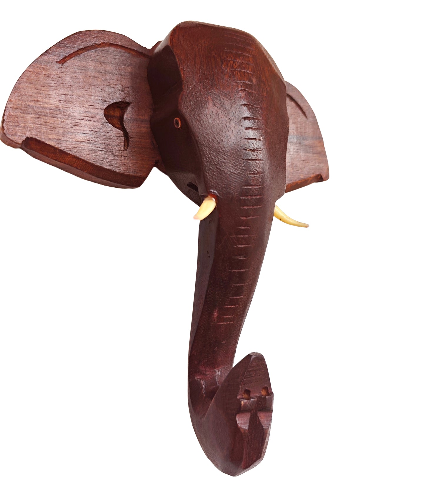Handcrafted Wooden Elephant Head Wall Hanging – 8 Inch | Kerala Traditional Decor