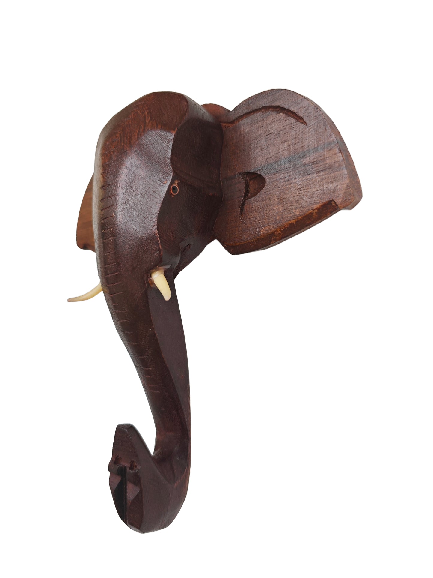 Handcrafted Wooden Elephant Head Wall Hanging – 8 Inch | Kerala Traditional Decor