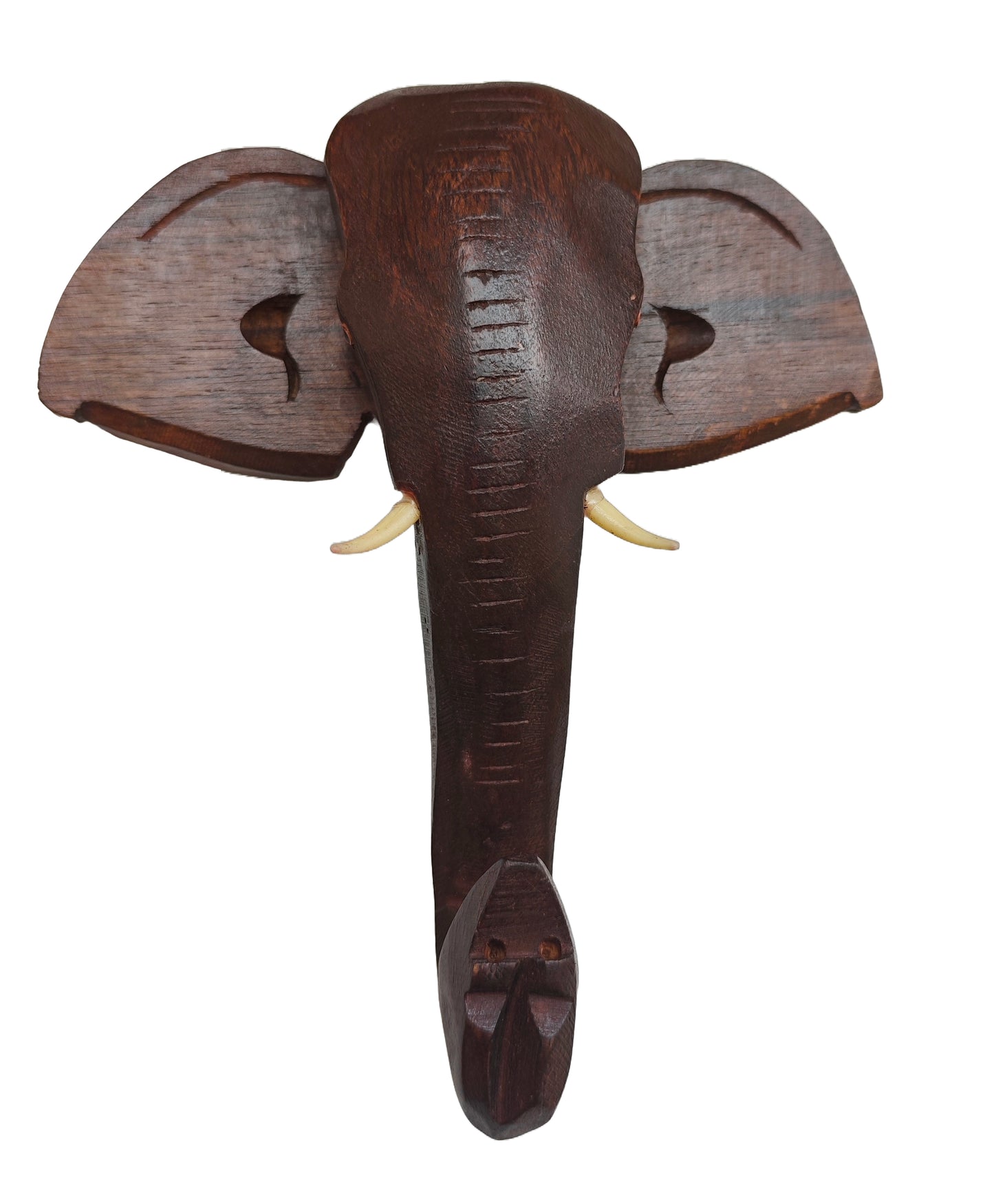 Handcrafted Wooden Elephant Head Wall Hanging – 8 Inch | Kerala Traditional Decor