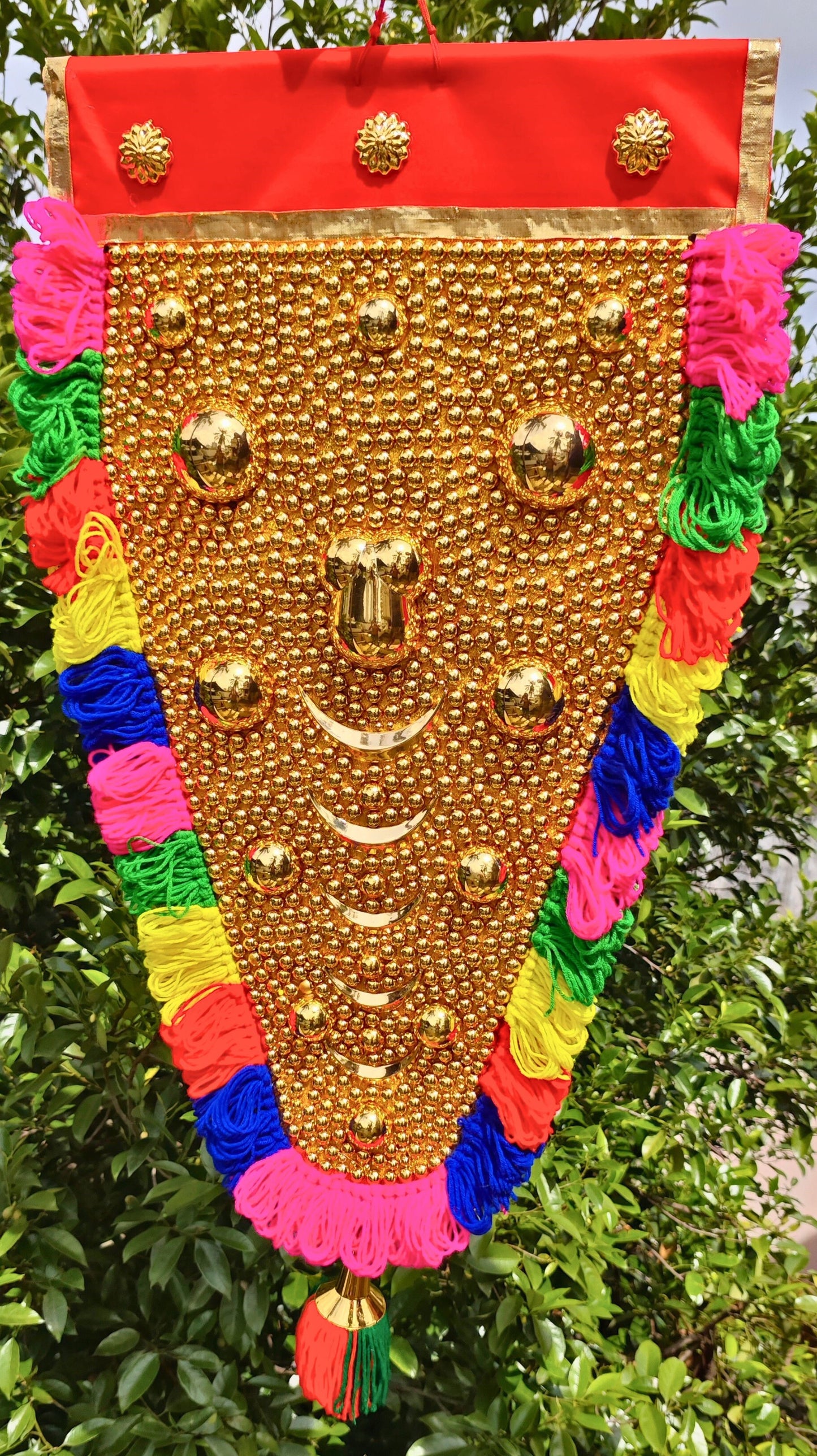 2.5 Feet Nettipattam Wall Hanging – Traditional Kerala Elephant Caparison | Foldable Handcrafted Home Decor