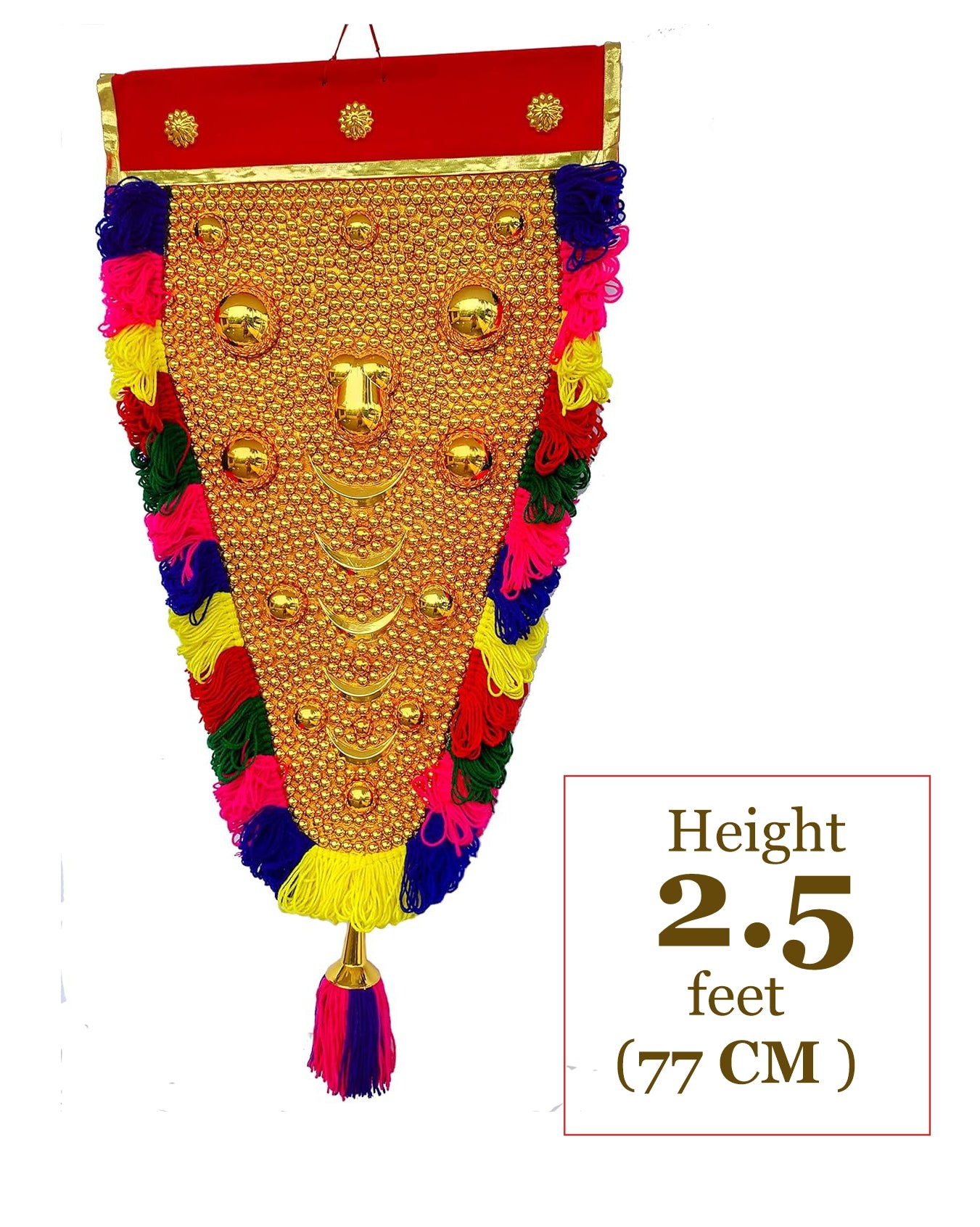 2.5 Feet Nettipattam Wall Hanging – Traditional Kerala Elephant Caparison | Foldable Handcrafted Home Decor