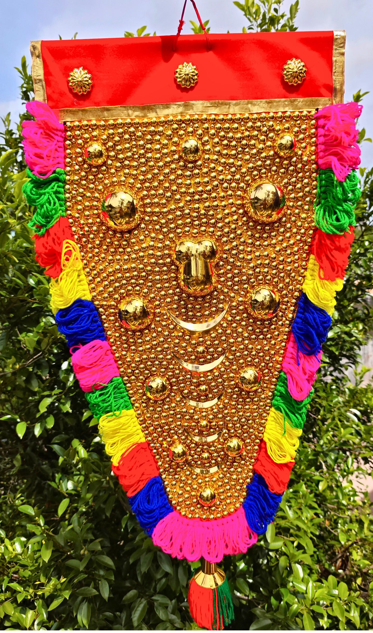 2.5 Feet Nettipattam Wall Hanging – Traditional Kerala Elephant Caparison | Foldable Handcrafted Home Decor