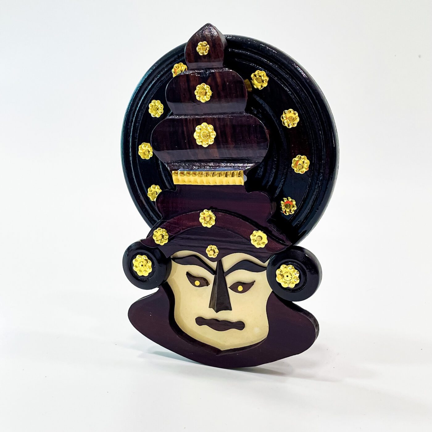 Handcrafted Mini Kathakali mask Wall Art – 6.25” of Cultural Charm from Kerala