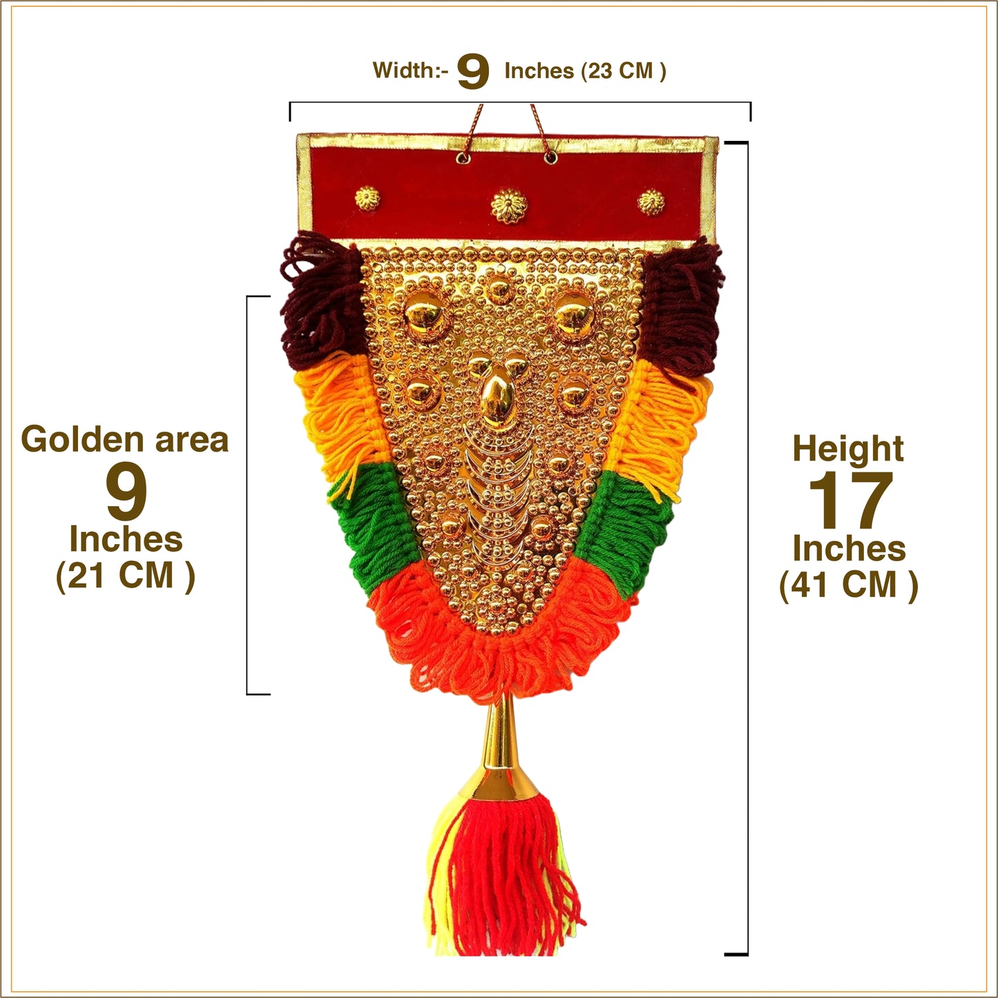 Traditional Nettipattam Wall Hanging – 1.5 Feet | Handmade Elephant Caparison Showpiece for Home Décor