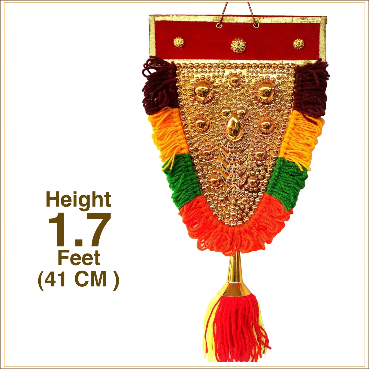 Traditional Nettipattam Wall Hanging – 1.5 Feet | Handmade Elephant Caparison Showpiece for Home Décor