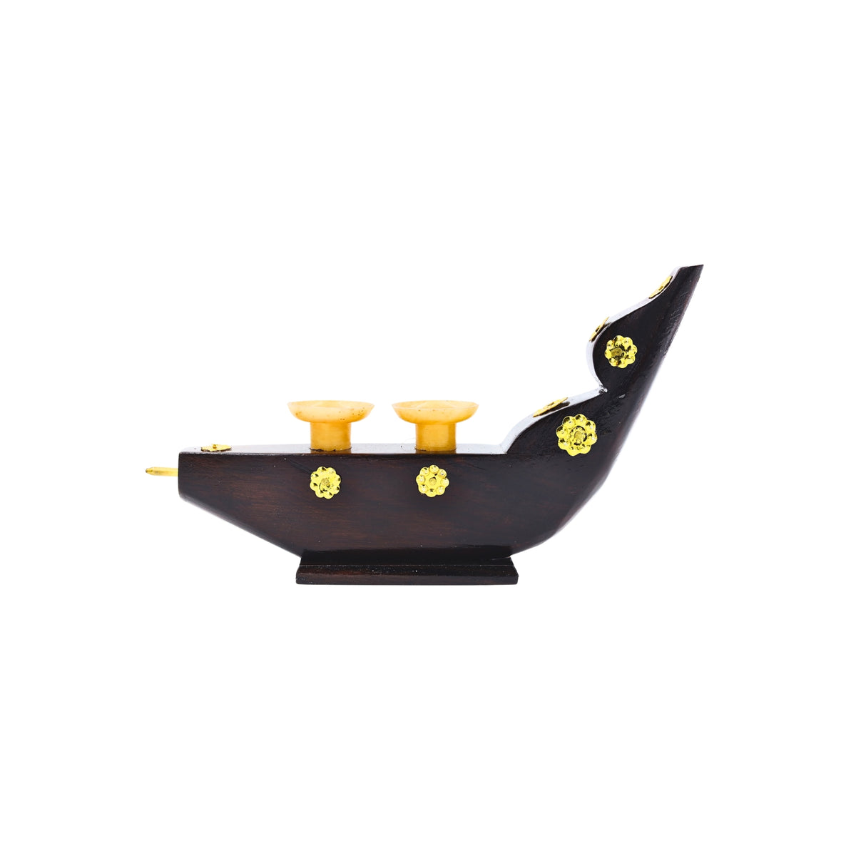 Wooden Snake Boat Candle Holder – Traditional Kerala Décor with a Modern Touch