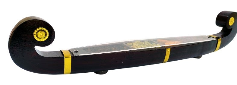 Miniature Odi Vallom Spice Boat with 4 Authentic Spices – Handcrafted Kerala Decor and Gift