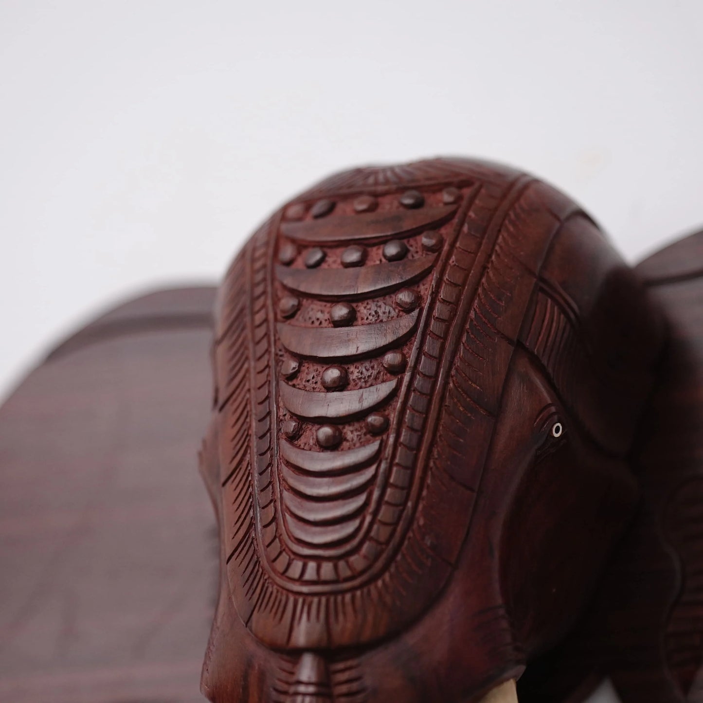 Wooden Hand-Carved Nettipattom on Kerala Elephant Head for Wall Decor and Gifting (16 Inches)