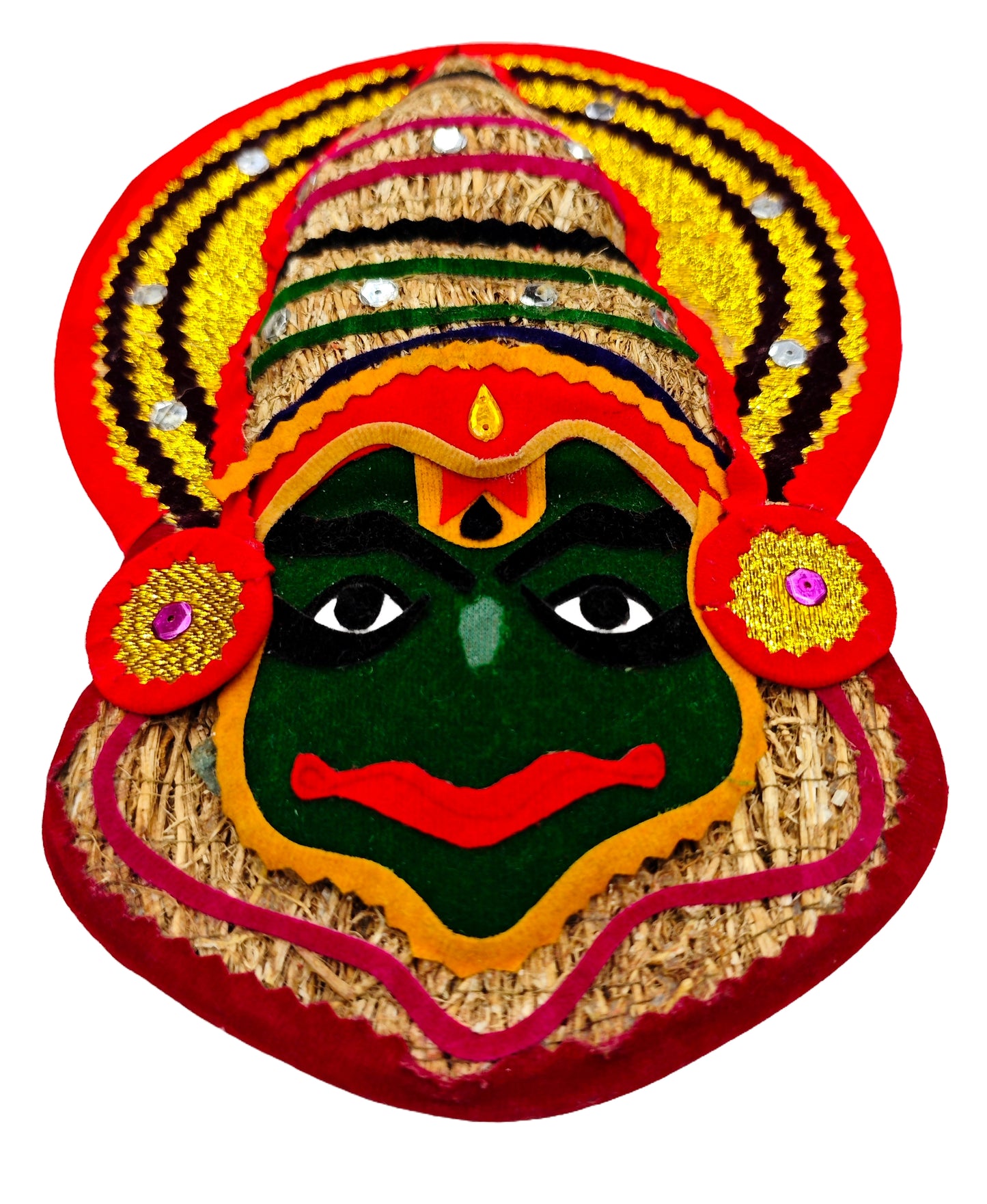 Ramacham (Vetiver) Kathakali Wall Hanging – 9 Inches -Eco-Friendly Handmade Wall Decor from Kerala