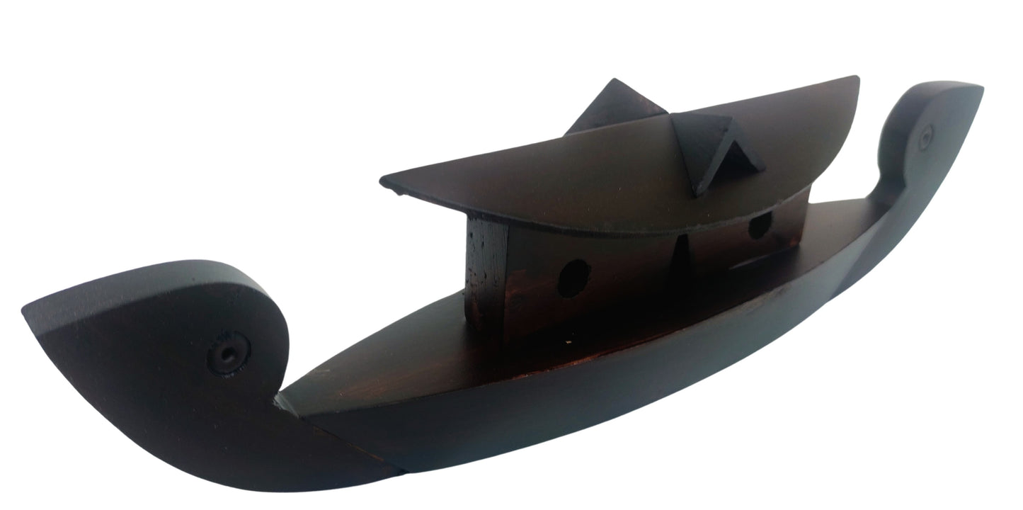 Miniature Traditional Kerala Wooden Houseboat – 47 cm | Handcrafted Décor and Cultural Gift