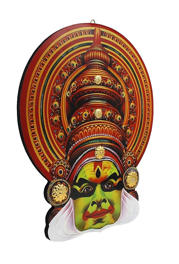 10-Inch Kathakali Wall Hanging – Traditional Kerala Dance Art on MDF | Indian Cultural Decor