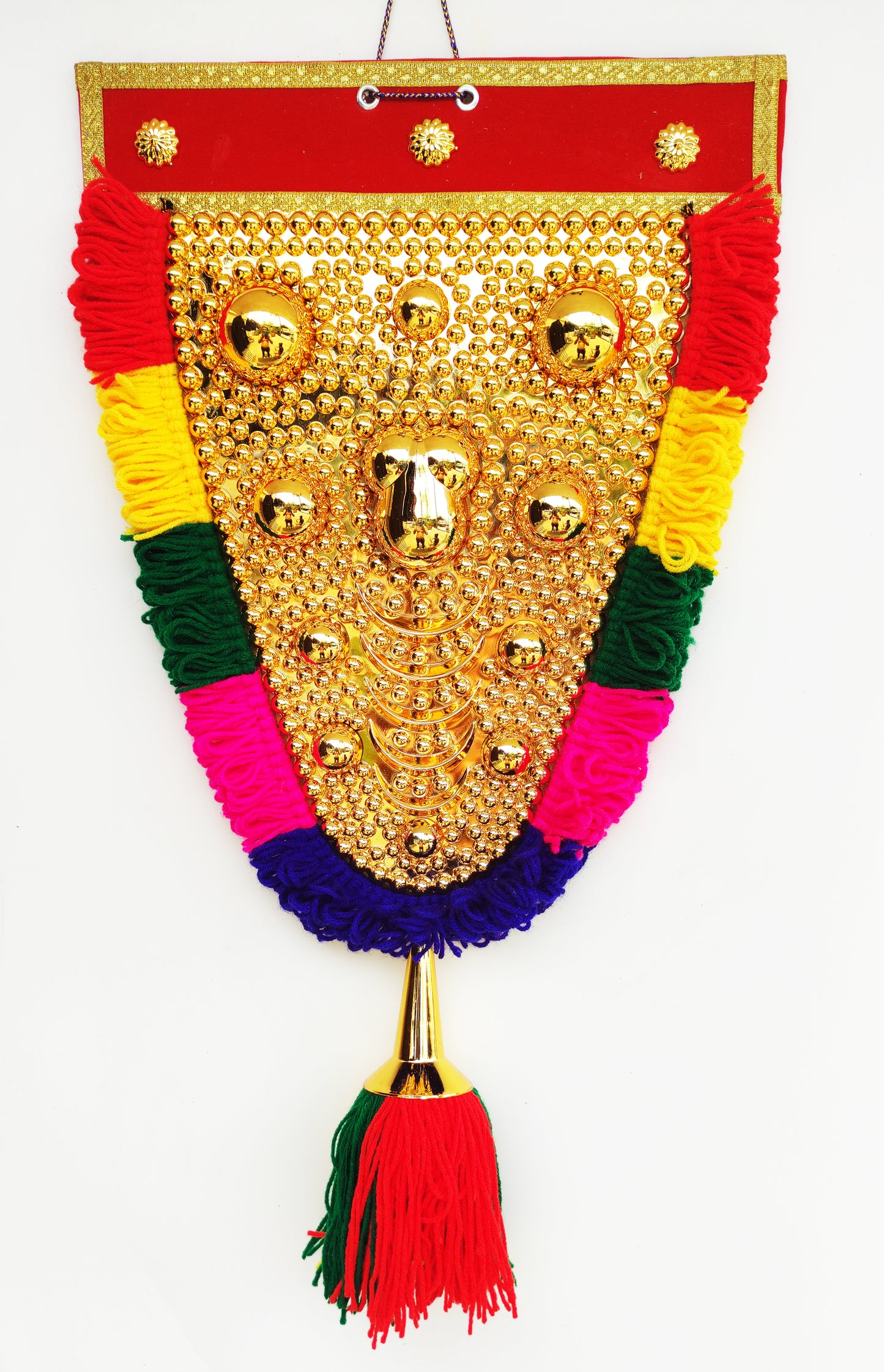 Elephant Nettipattam Wall Hanging – 20 Inches | Kerala Caparison Décor for Home & Gifting