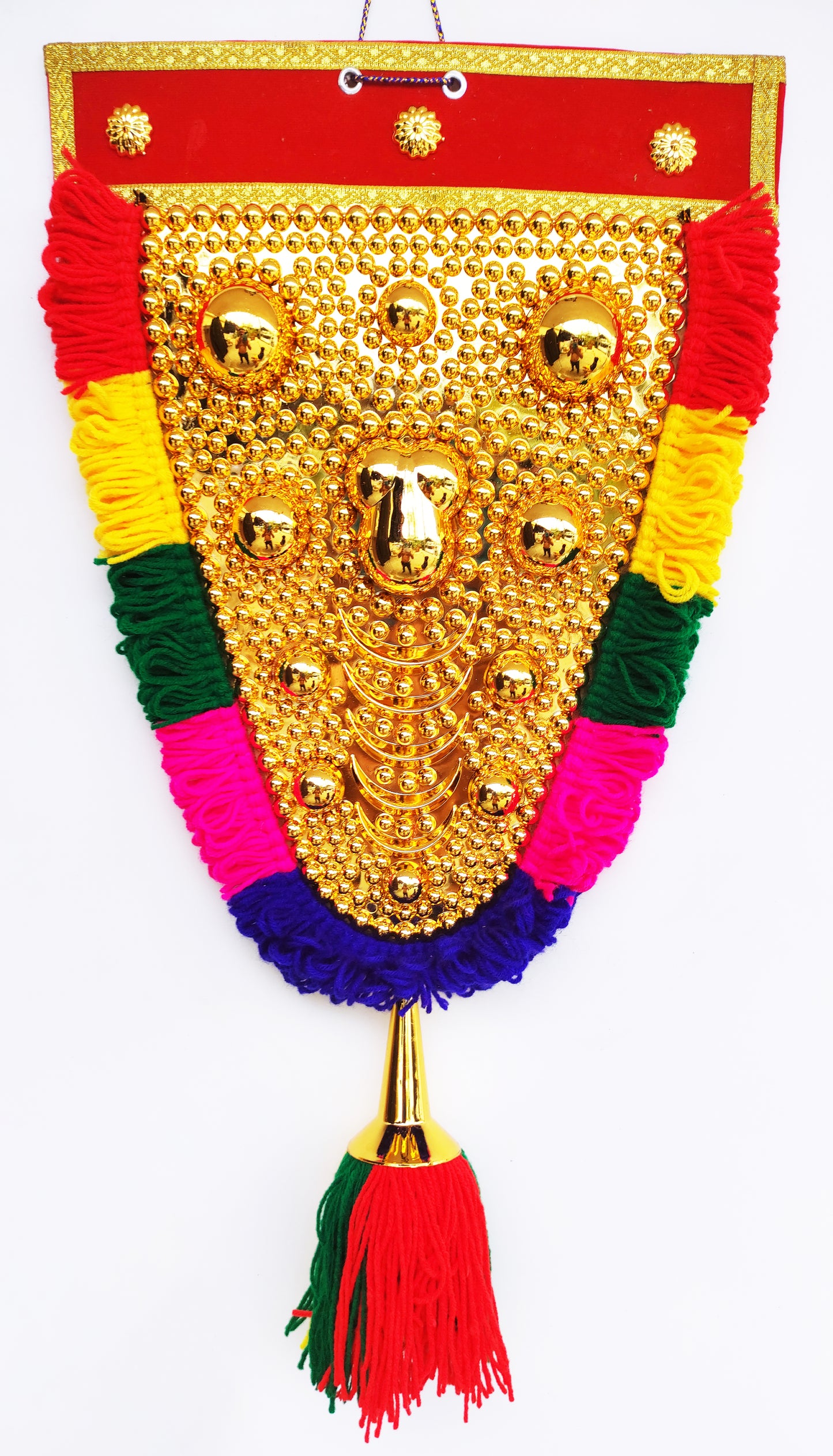 Elephant Nettipattam Wall Hanging – 20 Inches | Kerala Caparison Décor for Home & Gifting