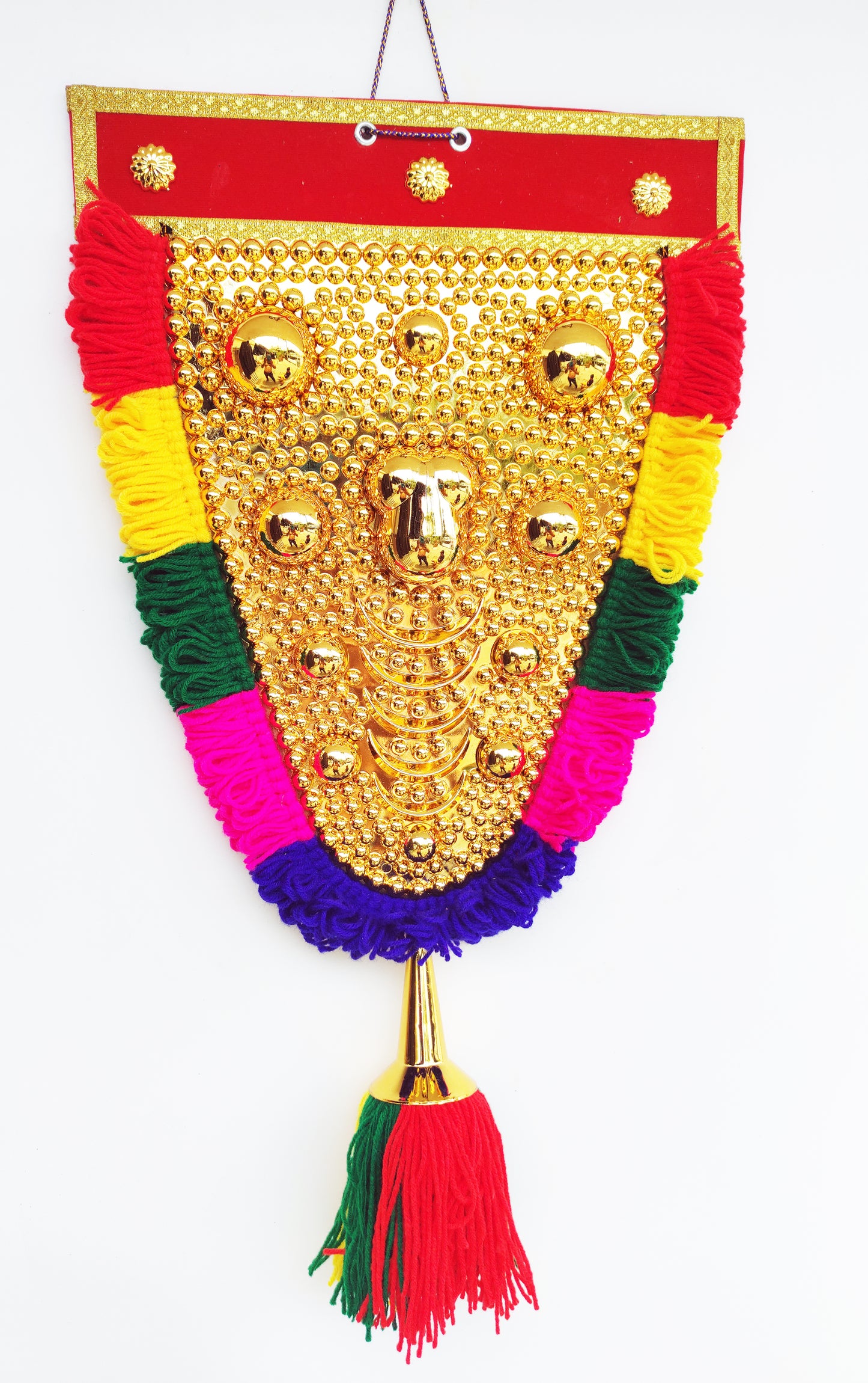 Elephant Nettipattam Wall Hanging – 20 Inches | Kerala Caparison Décor for Home & Gifting