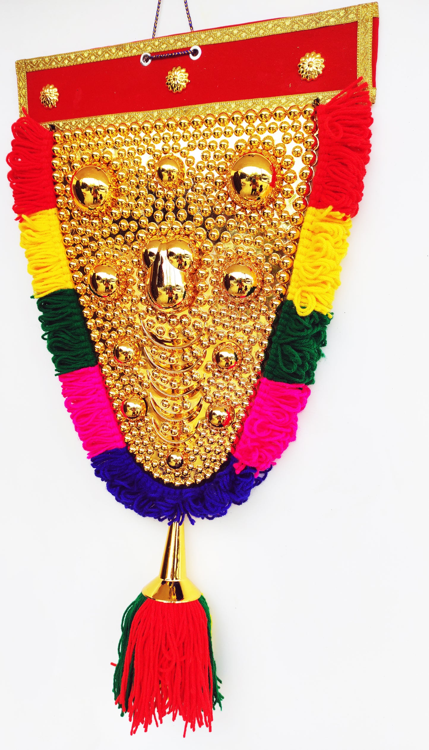 Elephant Nettipattam Wall Hanging – 20 Inches | Kerala Caparison Décor for Home & Gifting