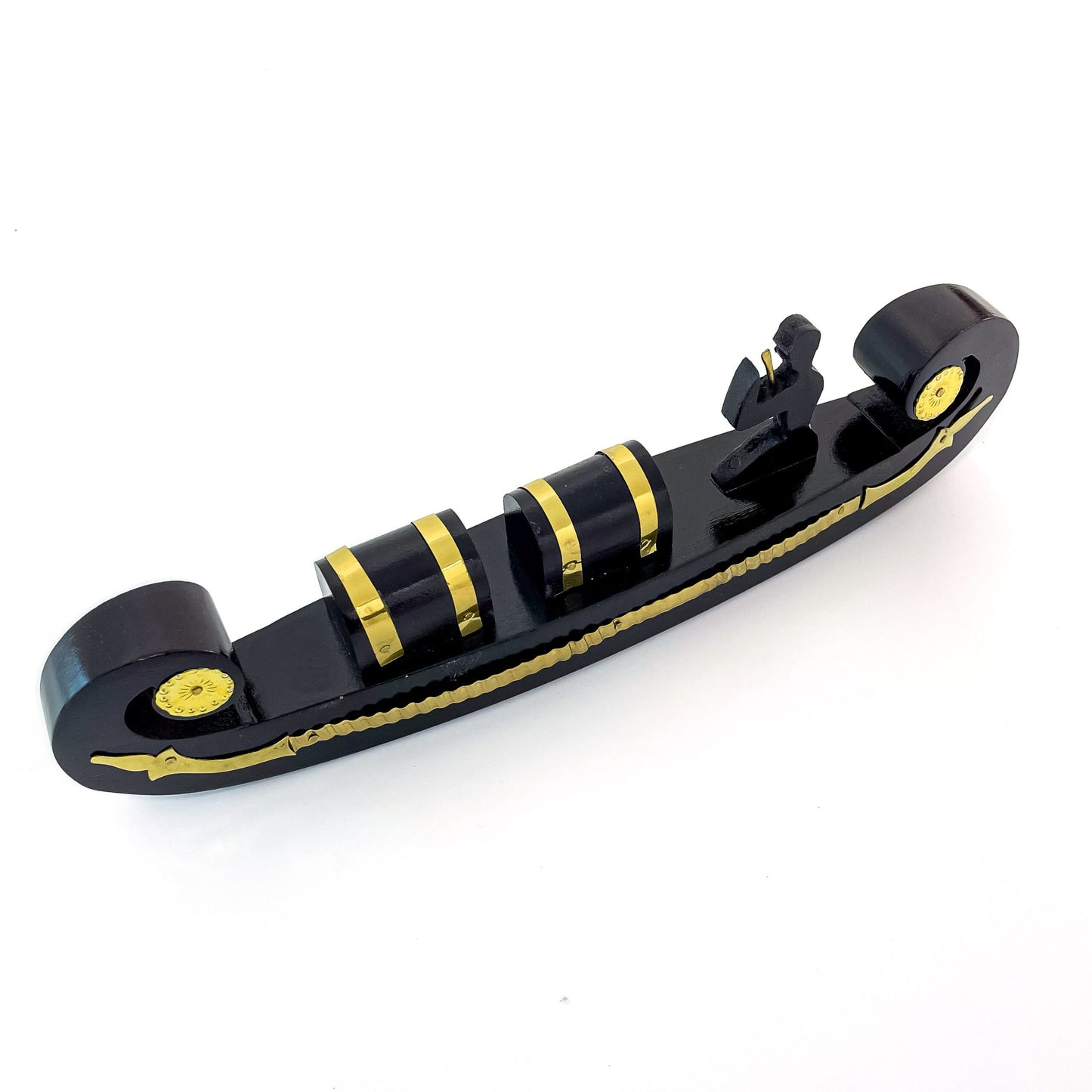 Miniature Kerala Wooden Cargo Boat (Odi Vallom) – Handcrafted Mahogany Model with Rover & Cargo Boxes