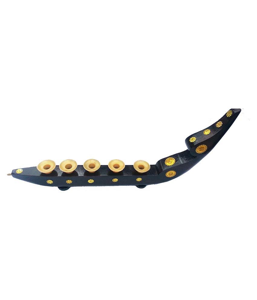 Kerala Chundan Vallam Souvenir Boat | Handcrafted Rosewood Pen Holder with 5 Slots