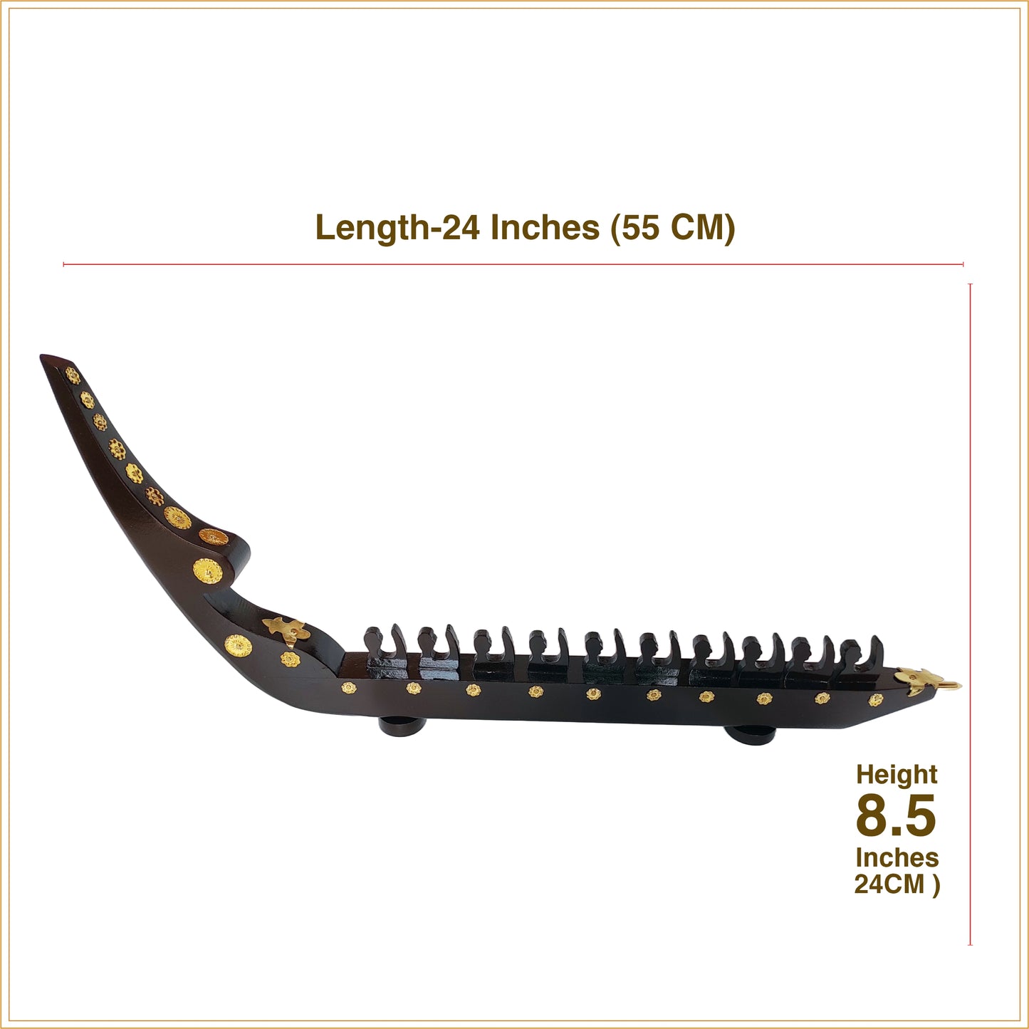 Chundan Vallam Miniature with 10 Rowers