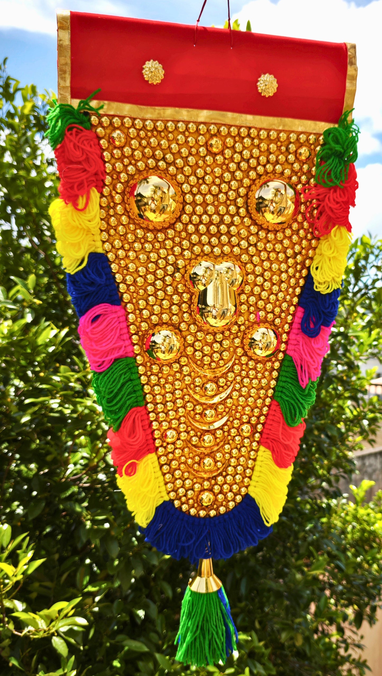 Nettipattam Wall Hanging – 2 Feet | Traditional Elephant Caparison Showpiece – Handmade Kerala Home Decor