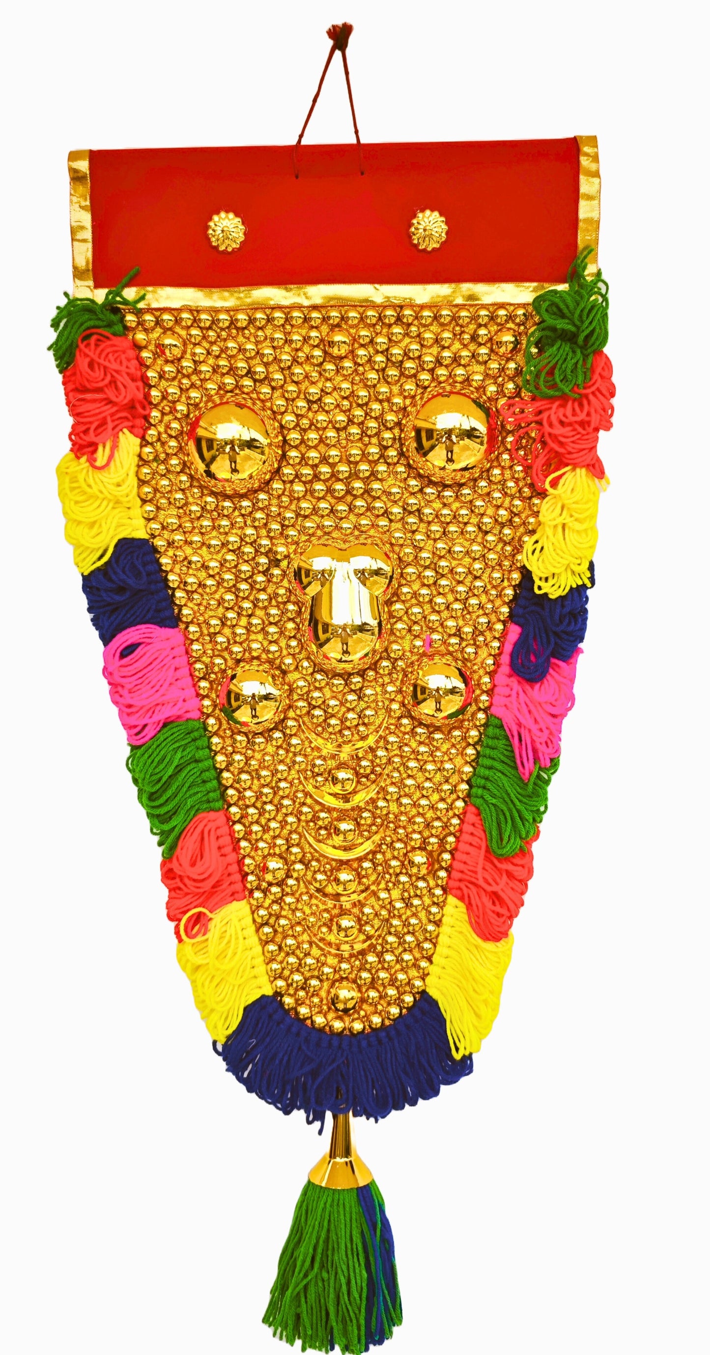 Nettipattam Wall Hanging – 2 Feet | Traditional Elephant Caparison Showpiece – Handmade Kerala Home Decor