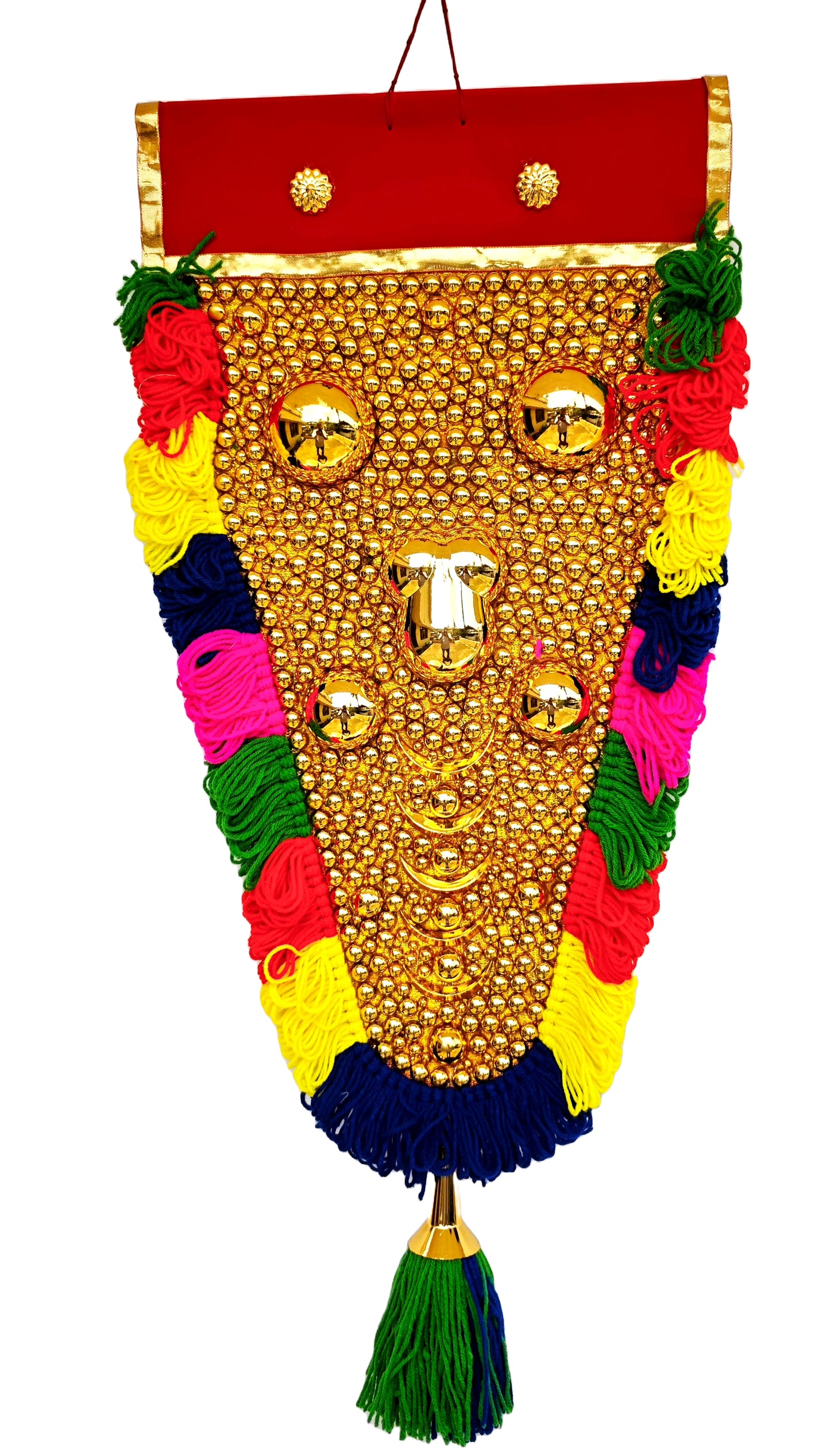 Nettipattam Wall Hanging – 2 Feet | Traditional Elephant Caparison Showpiece – Handmade Kerala Home Decor