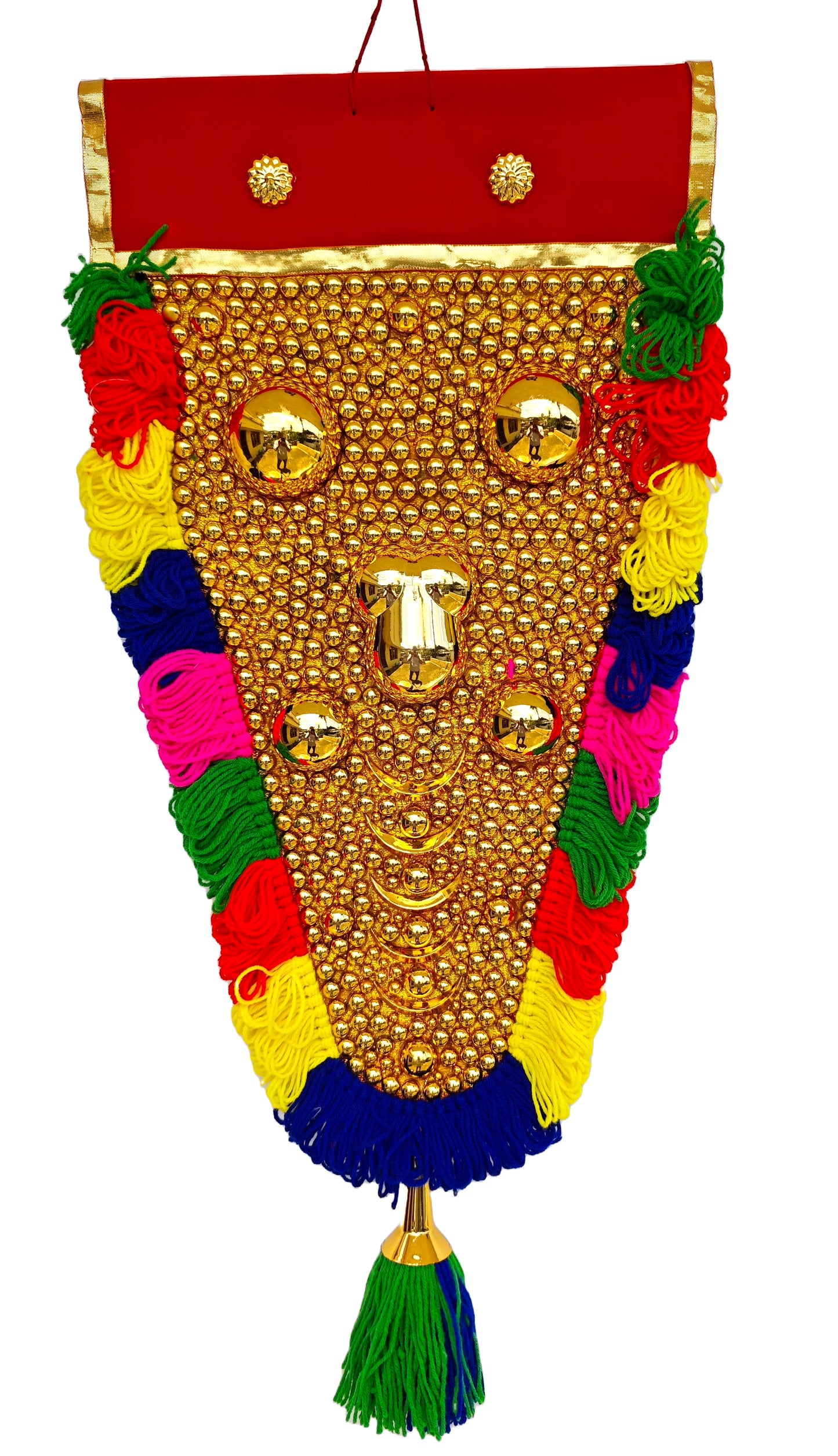 Nettipattam Wall Hanging – 2 Feet | Traditional Elephant Caparison Showpiece – Handmade Kerala Home Decor