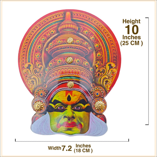 Kerala Kathakali Home Décor Wall Hanging (10 Inches) – Ideal for Home Décor and Gifting