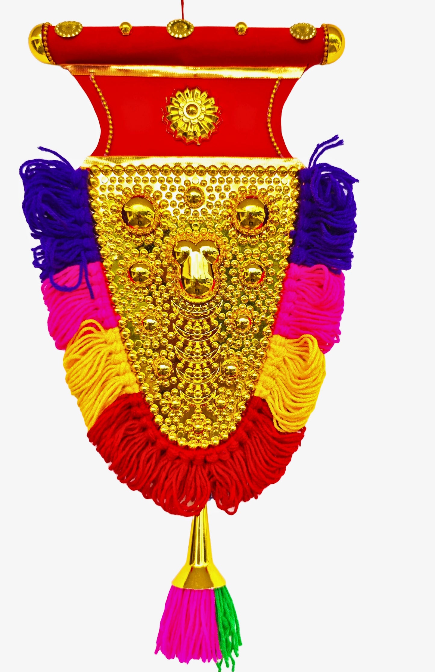 1.5 Foot Nettipattam Wall Hanging – Traditional Elephant Caparison from Kerala
