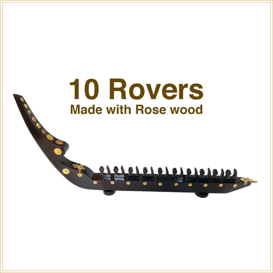 Rosewood Chundan Vallom Miniature with ten &nbsp;Rowers (Traditional Kerala Snake Boat)