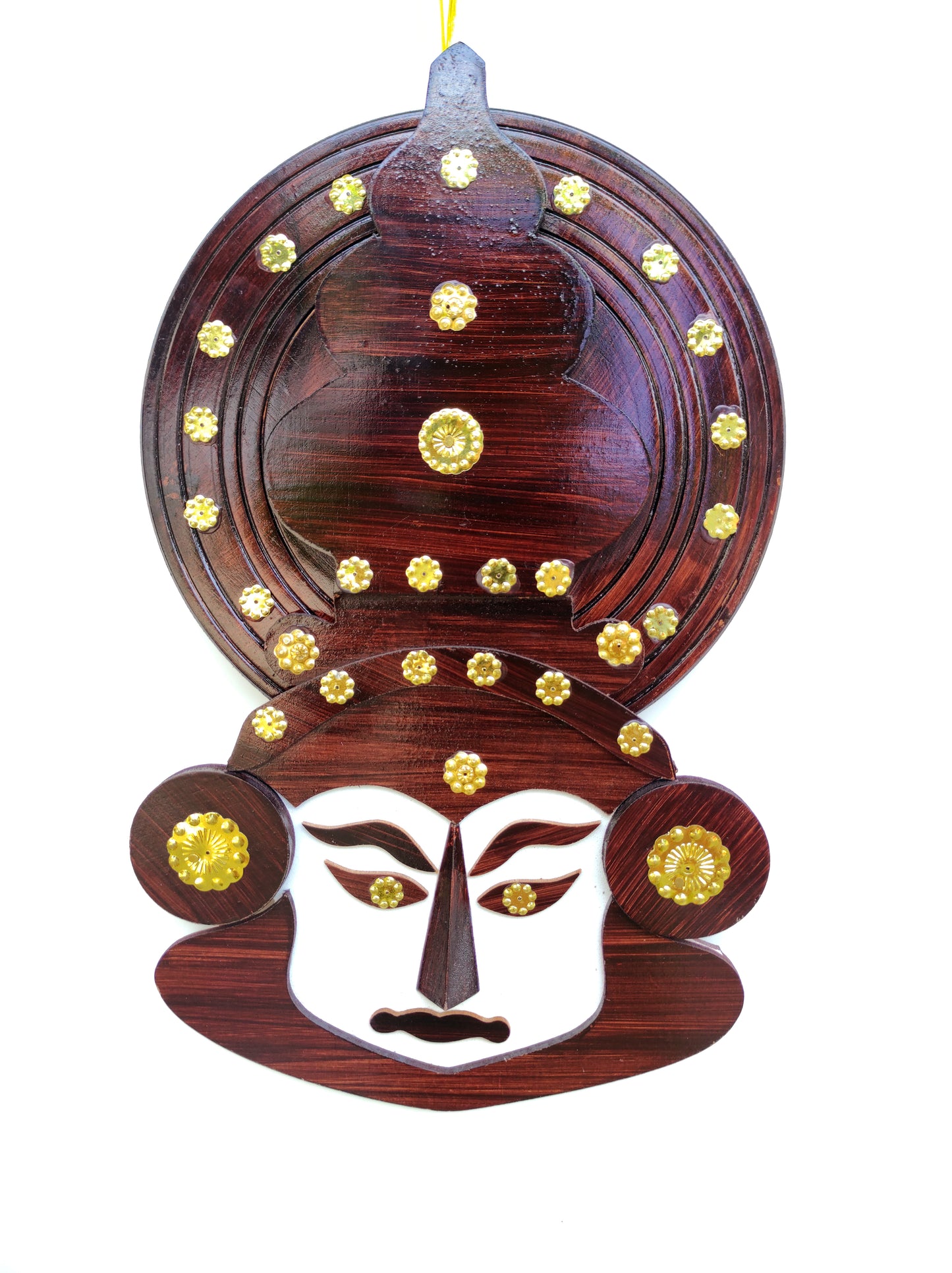 Wooden Kathakali Head – 12 Inches | Wall Hanging for Home Decor & Gifting