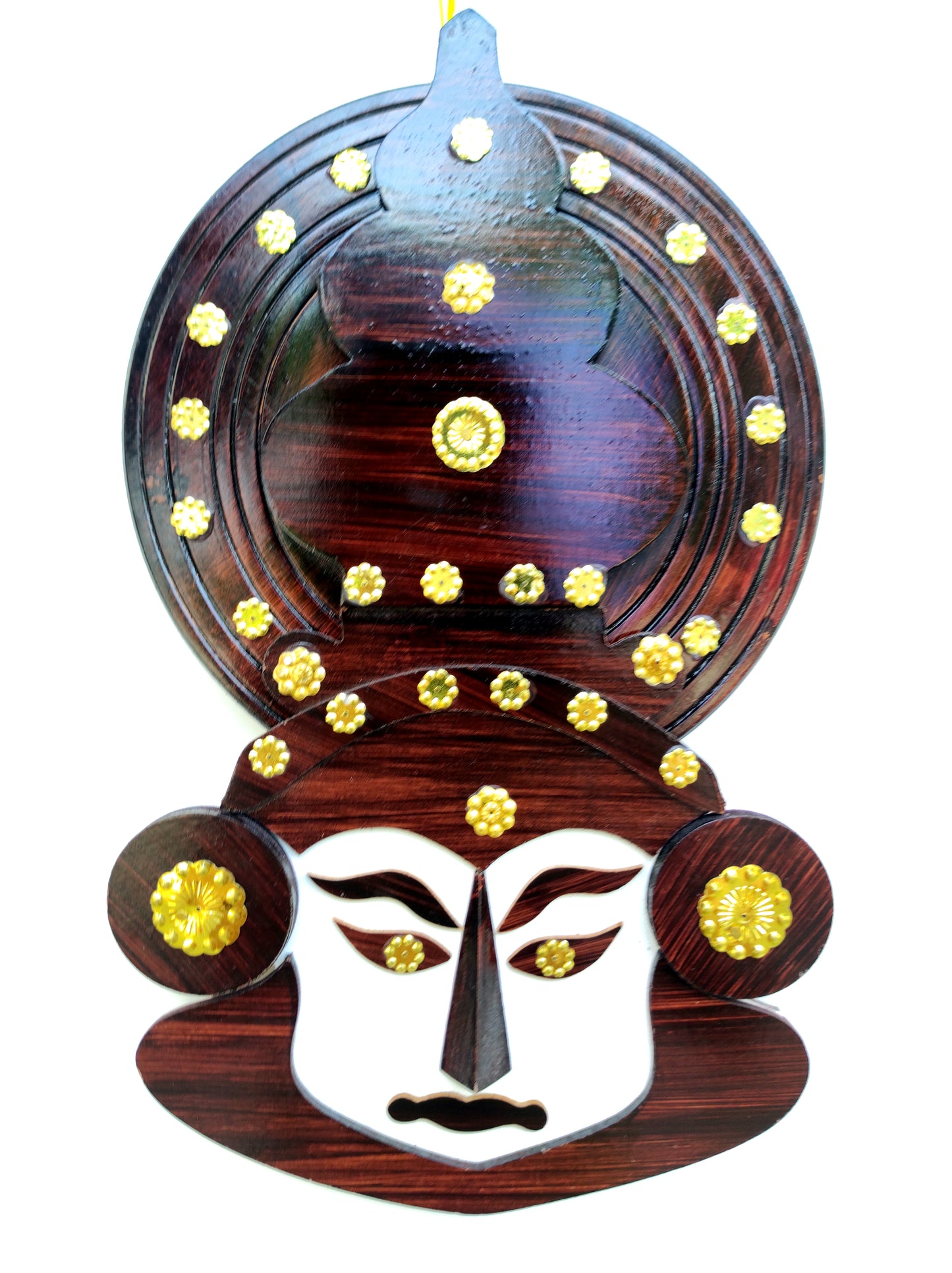 Wooden Kathakali Head – 12 Inches | Wall Hanging for Home Decor & Gifting