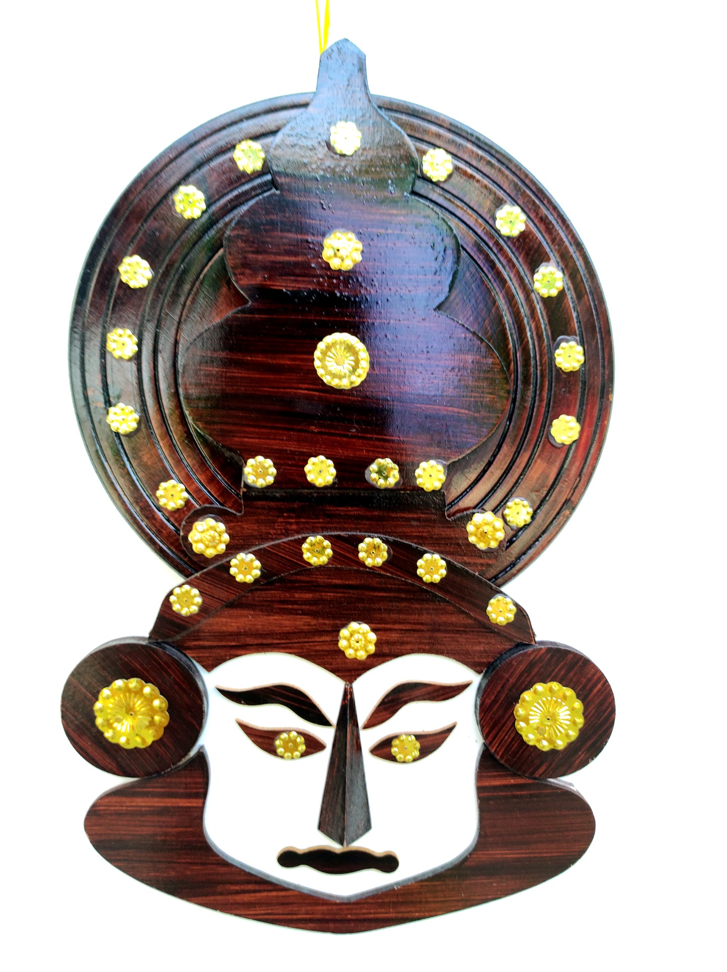 Wooden Kathakali Head – 12 Inches | Wall Hanging for Home Decor & Gifting