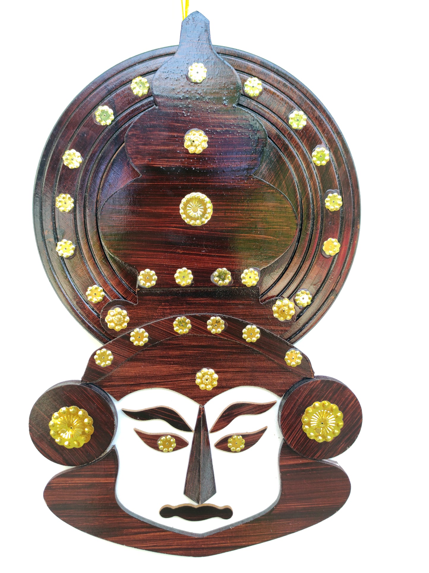 Wooden Kathakali Head – 12 Inches | Wall Hanging for Home Decor & Gifting