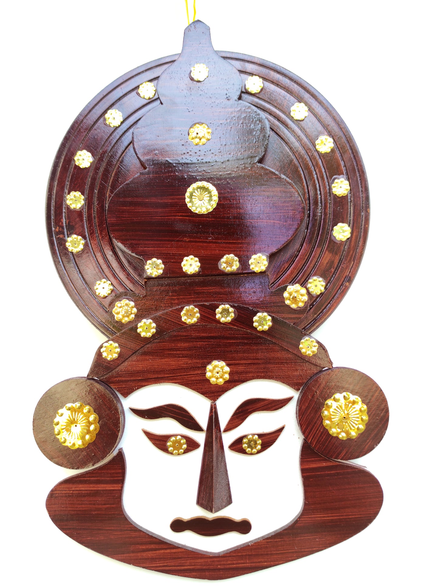 Wooden Kathakali Head – 12 Inches | Wall Hanging for Home Decor & Gifting