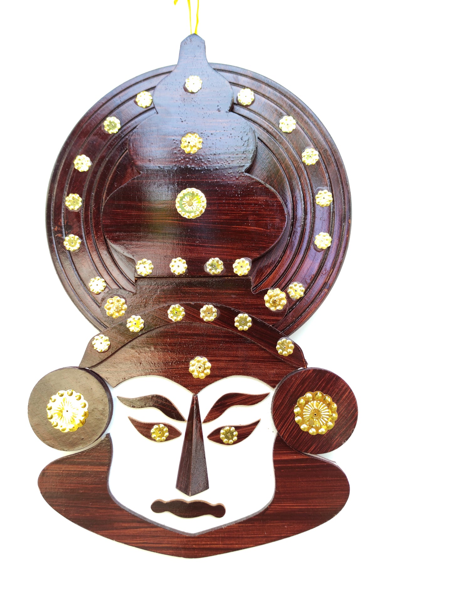 Wooden Kathakali Head – 12 Inches | Wall Hanging for Home Decor & Gifting