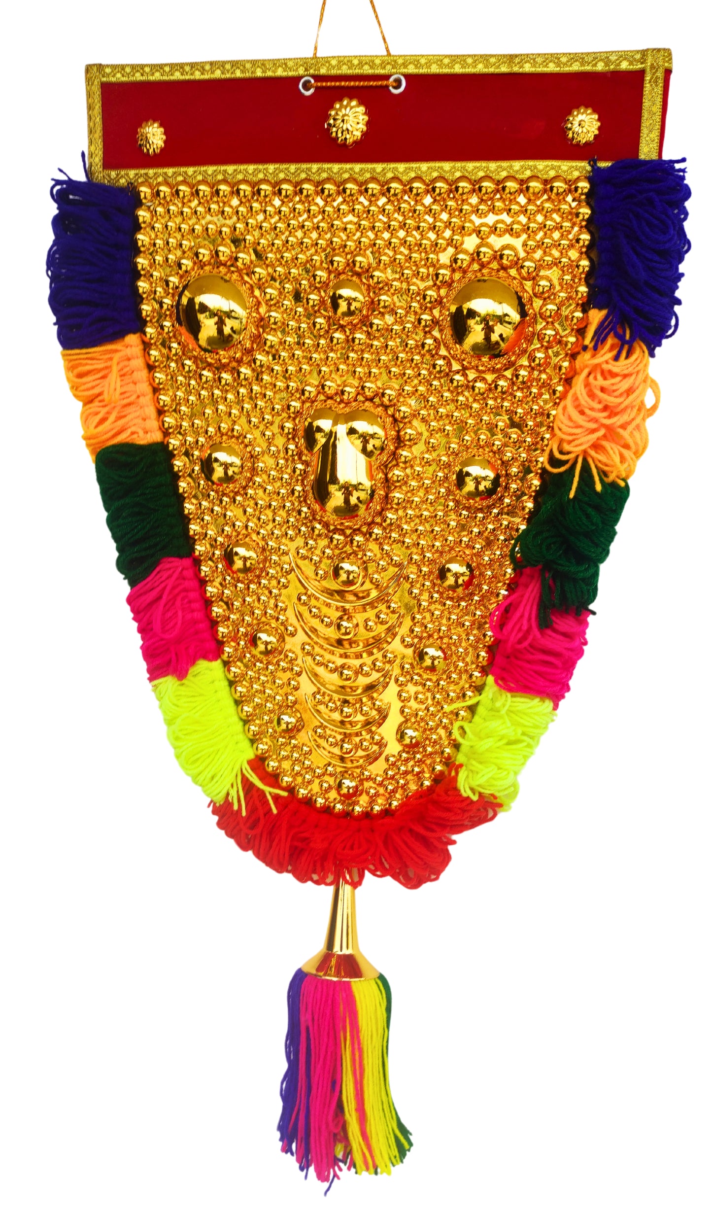 2-Foot Nettipattam Wall Hanging | Traditional Elephant Caparison Showpiece for Home Décor – Handmade in Kerala