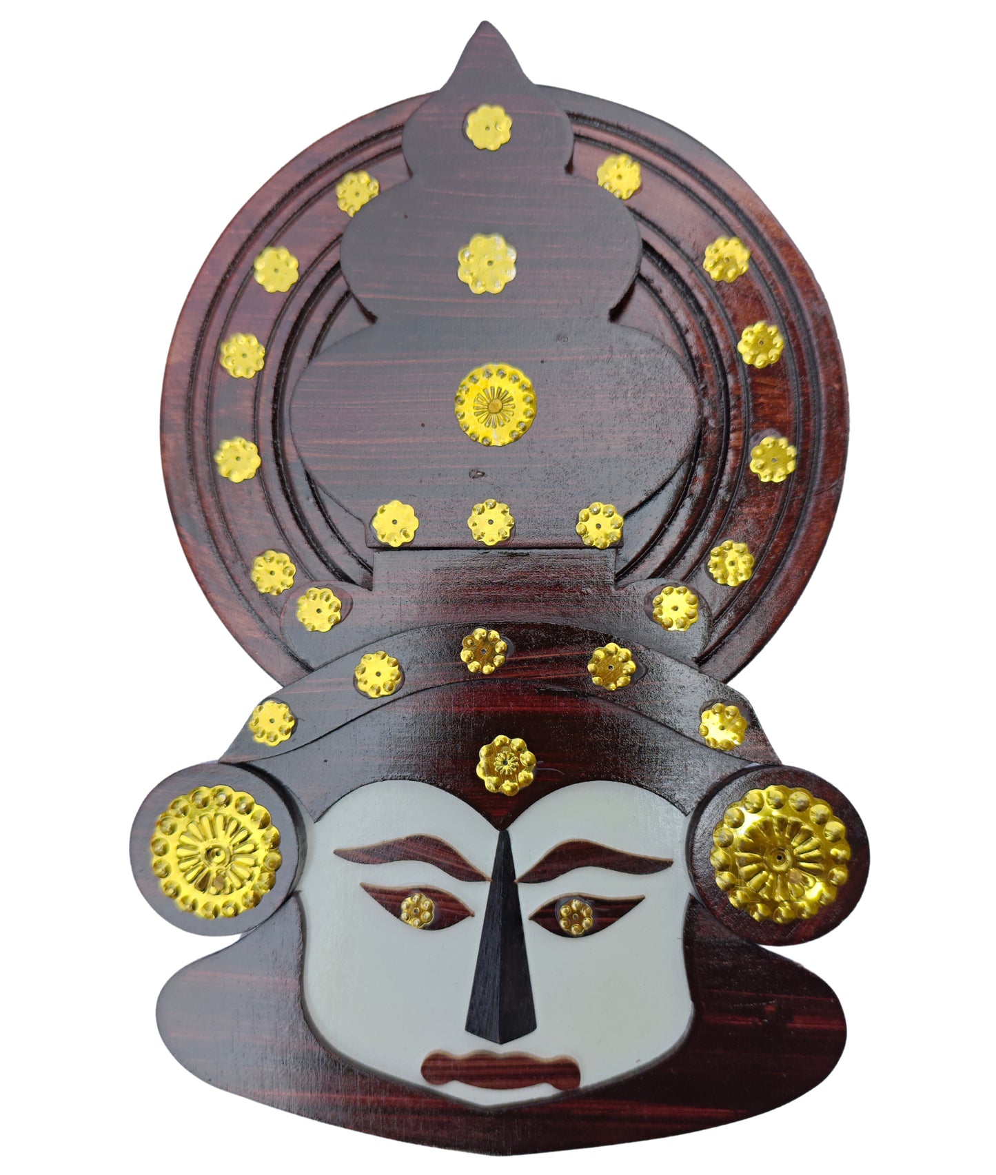 Wooden Kathakali Head – 10 x 6.5 Inches | Wall Hanging for Home Decor & Gifting