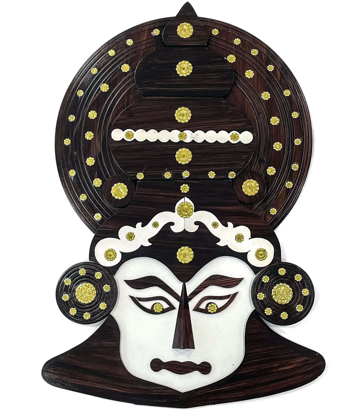 Kerala Wooden Kathakali Head – 20 Inches Tall | Wall Hanging for Home Décor & Gifting