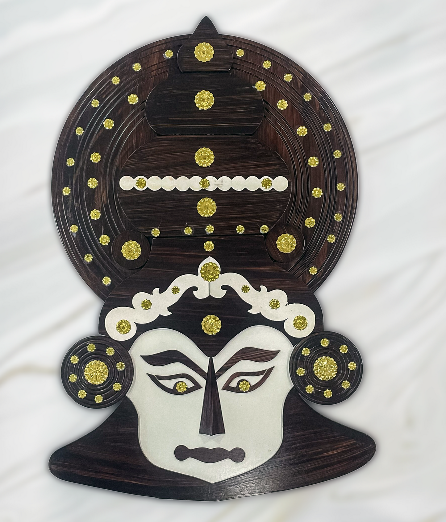 Majestic Kathakali Wall Hanging – 24 Inches | Oversized Handcrafted Wooden Art for Home Décor or Gifting