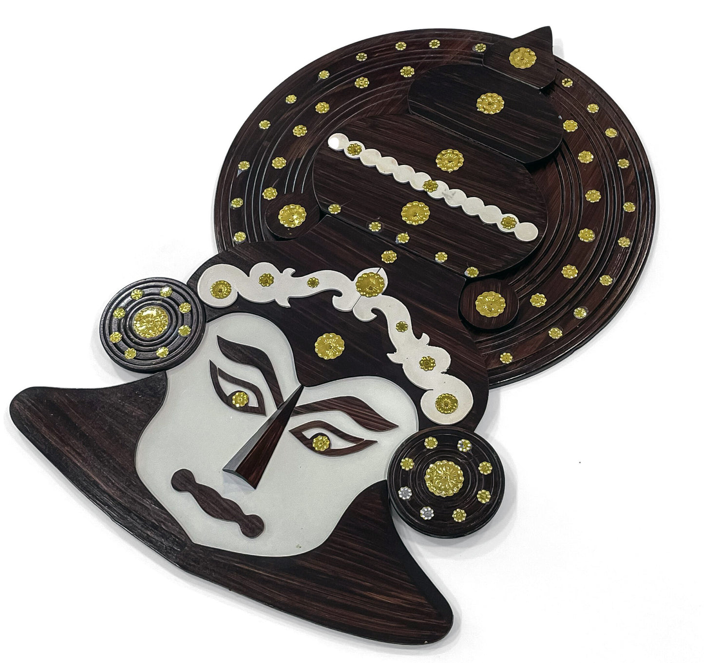 Majestic Kathakali Wall Hanging – 24 Inches | Oversized Handcrafted Wooden Art for Home Décor or Gifting