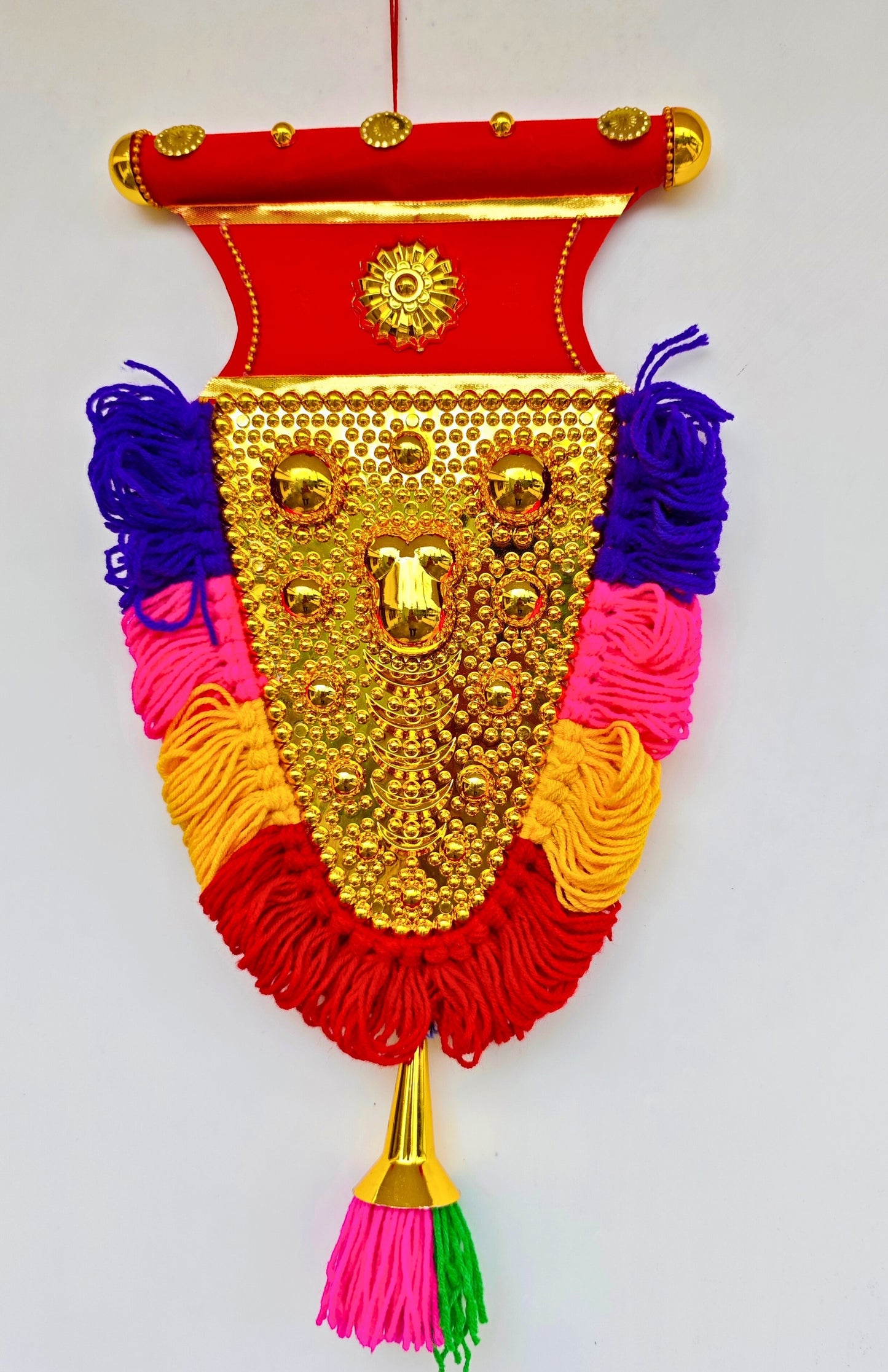 1.5 Foot Nettipattam Wall Hanging – Traditional Elephant Caparison from Kerala