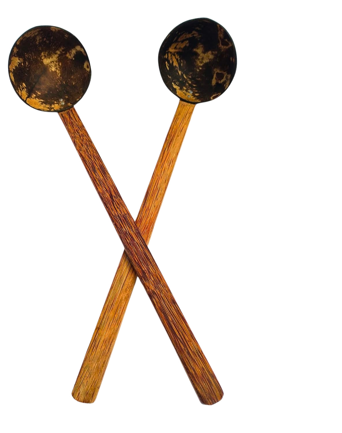 Coconut Ladle Set (Chiratta Kayil, Wooden Chiratta Thavi) – 100% Natural, Set of 2 Big